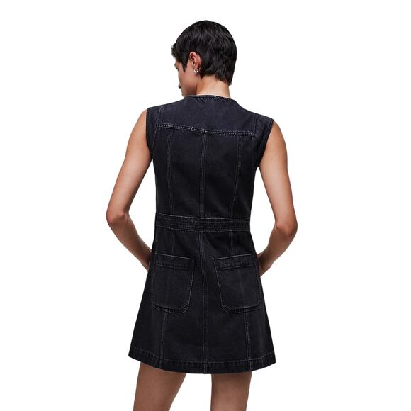 Madewell Women's Denim Cap-Sleeve Mini Dress in Tarrybrook Size 4 - Picture 2 of 10